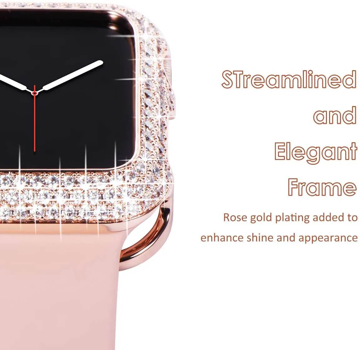 Luxury Bling Diamond Bumper Protective Case Compatible With Apple Watch