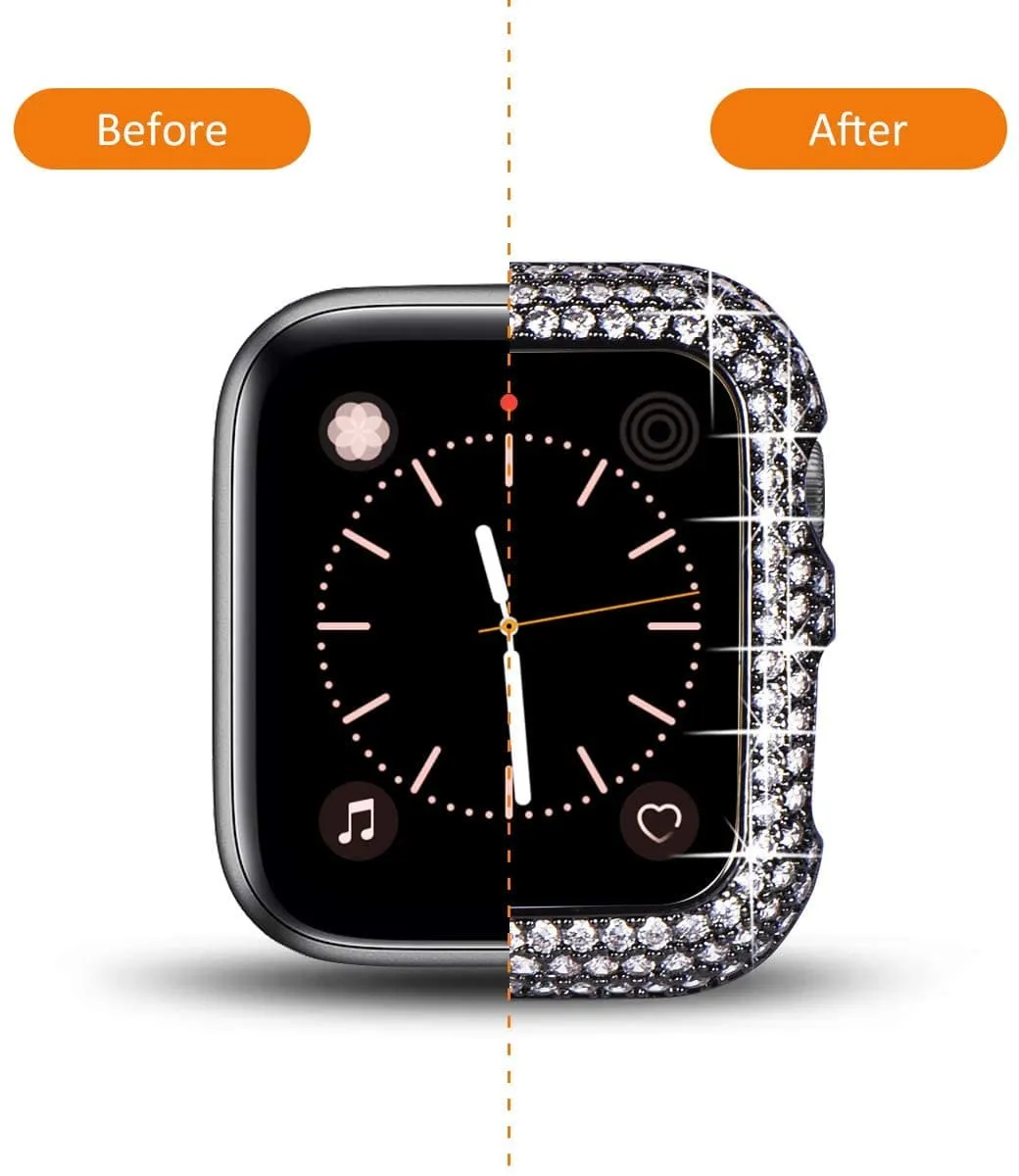 Luxury Bling Diamond Bumper Protective Case Compatible With Apple Watch