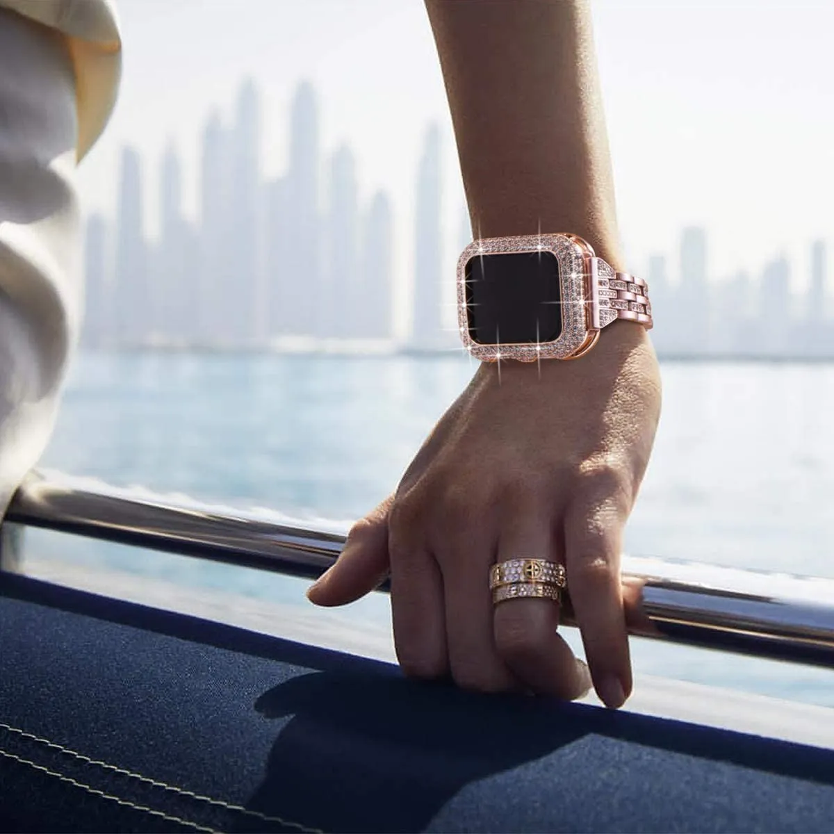 Luxury Bling Diamond Bumper Protective Case Compatible With Apple Watch