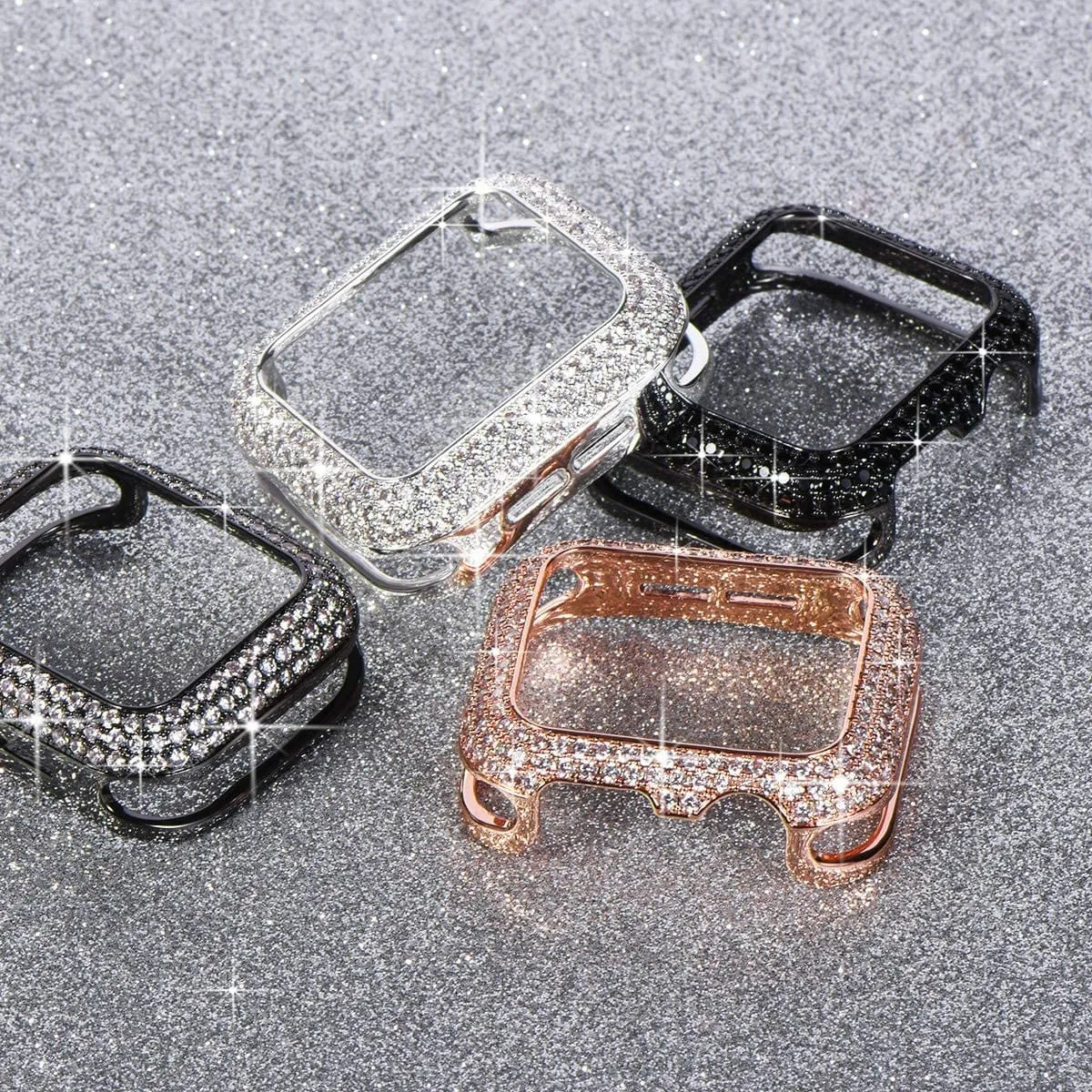 Luxury Bling Diamond Bumper Protective Case Compatible With Apple Watch