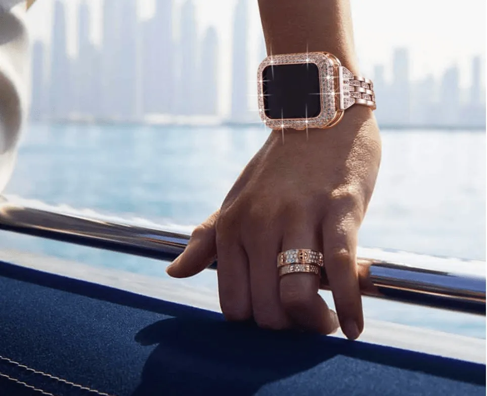Luxury Bling Diamond Bumper Protective Case Compatible With Apple Watch