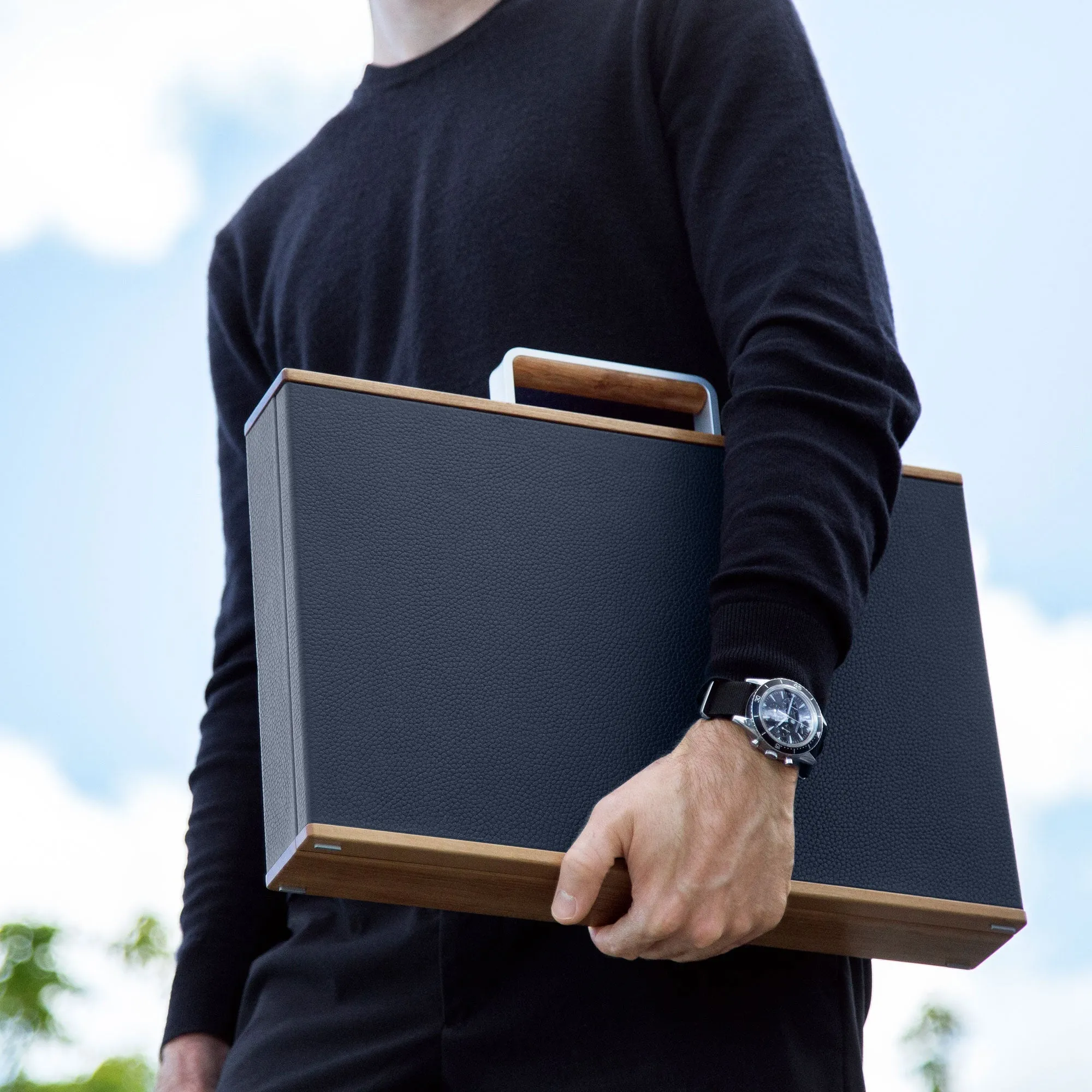 MACKENZIE 12 ORIGINAL WATCH BRIEFCASE - MARINE / GREY