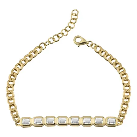 MARLEY GEMSTONE CUBAN LINK BRACELET
