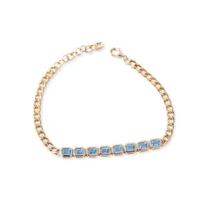 MARLEY GEMSTONE CUBAN LINK BRACELET