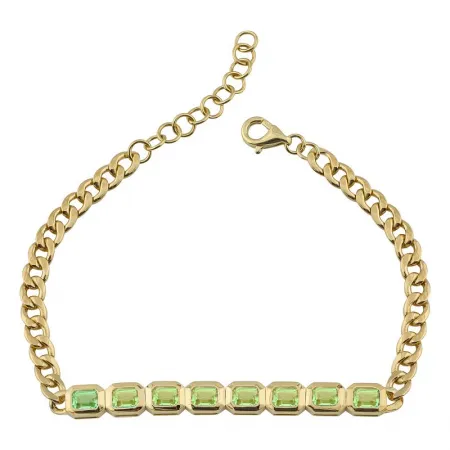 MARLEY GEMSTONE CUBAN LINK BRACELET