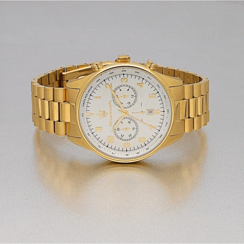 Maserati Tradizione Gold 45mm Chronograph