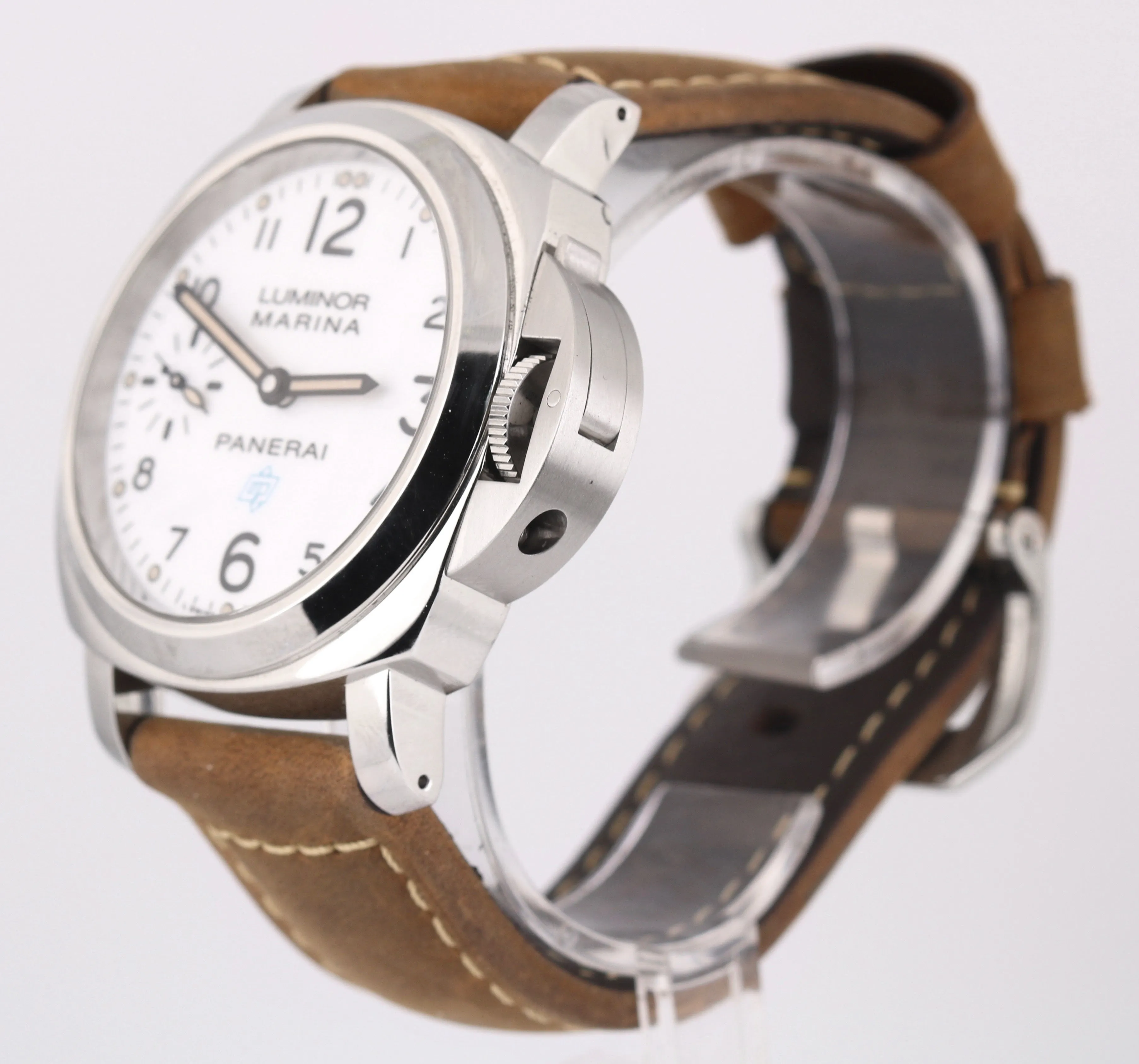 Men's Panerai Luminor Firenze 1860 Automatic 44mm Steel Brown Watch PAM 778