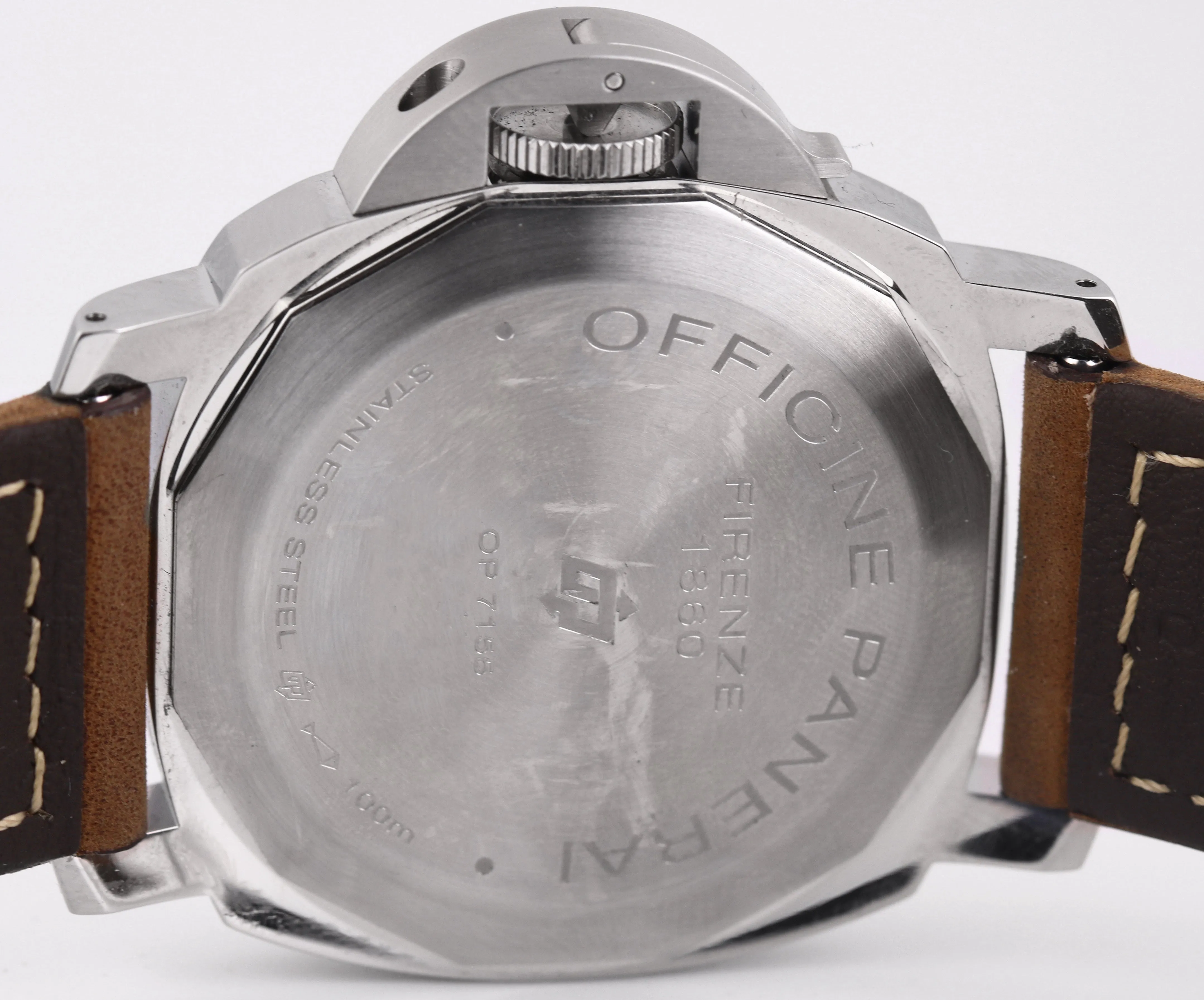 Men's Panerai Luminor Firenze 1860 Automatic 44mm Steel Brown Watch PAM 778