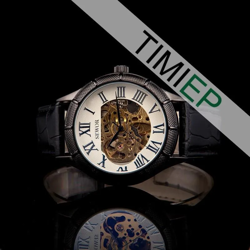 Men's Roman Numeral Visible Gear Watch