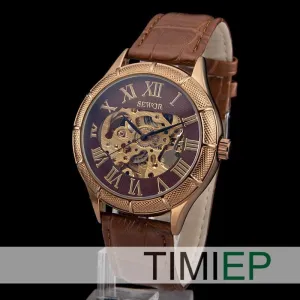 Men's Roman Numeral Visible Gear Watch