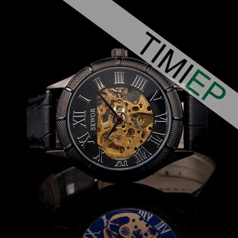 Men's Roman Numeral Visible Gear Watch