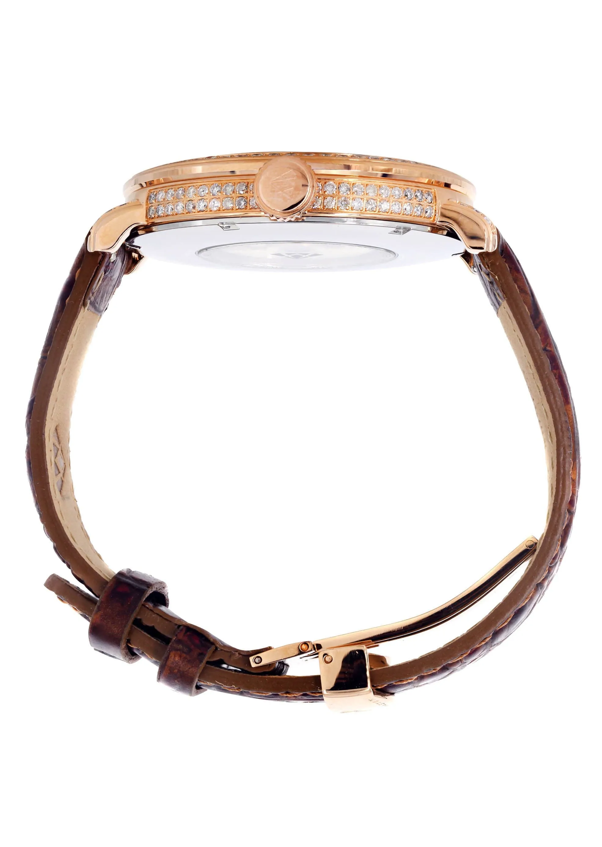 Mens Rose Gold Tone Diamond Watch | Appx. 5.64 Carats
