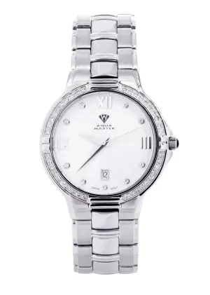 Mens White Gold Tone Diamond Watch | Appx. 1.03 Carat