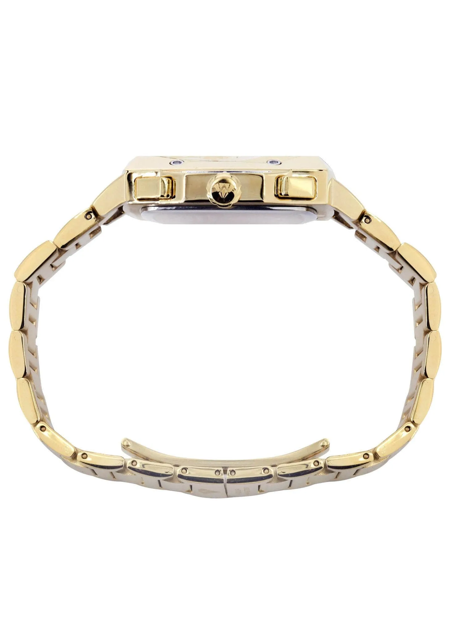 Mens Yellow Gold Tone Diamond Watch | Appx. 0.28 Carats
