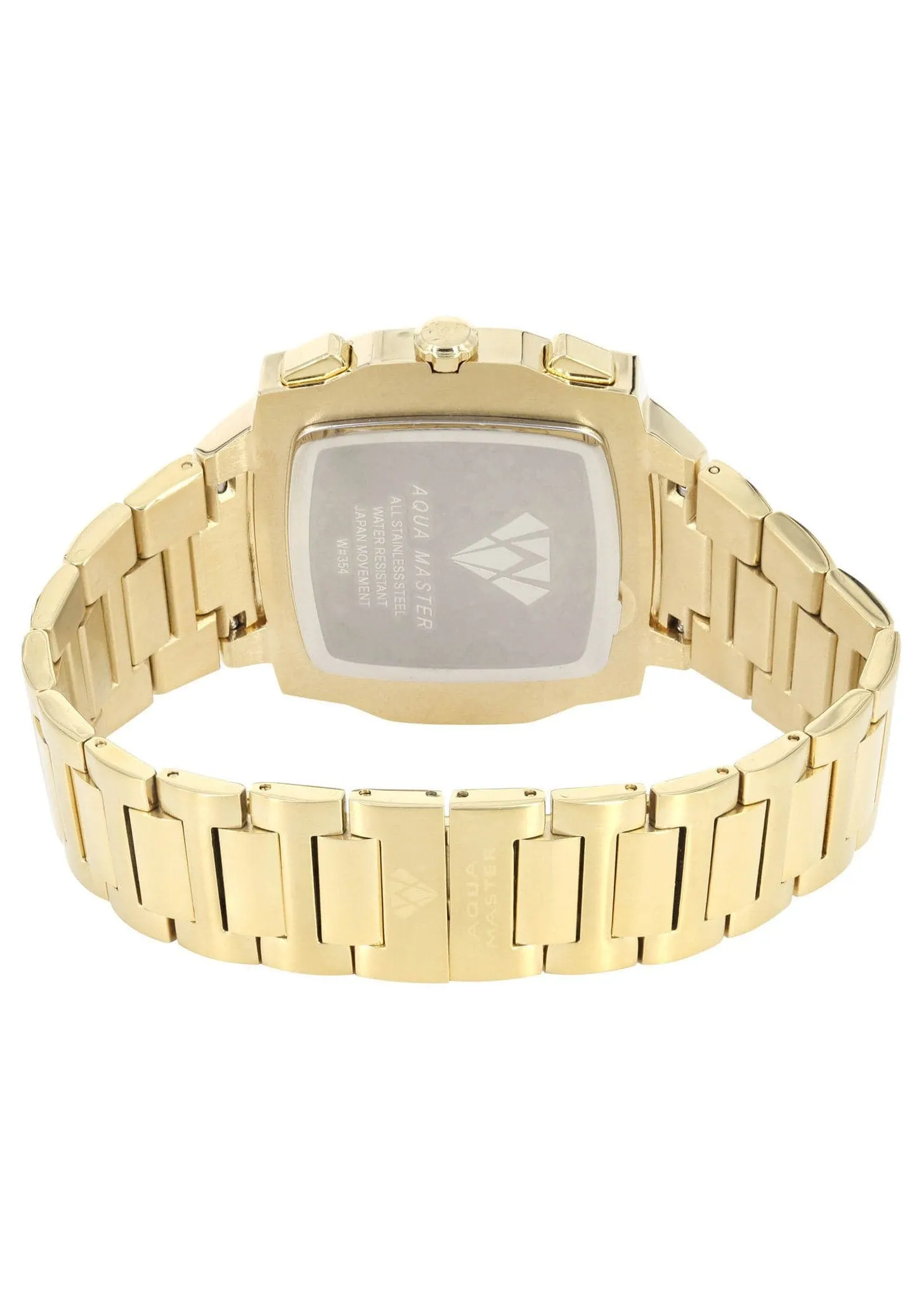 Mens Yellow Gold Tone Diamond Watch | Appx. 0.28 Carats