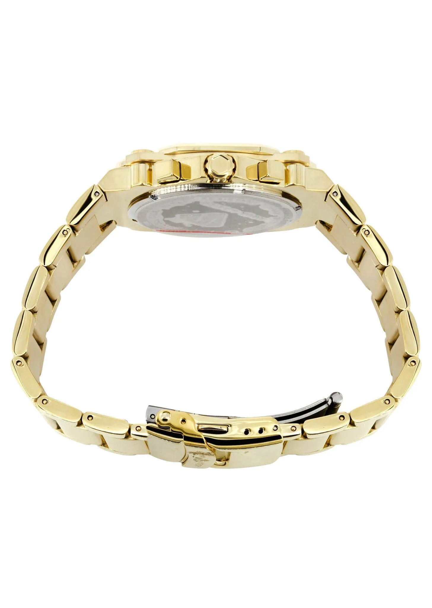 Mens Yellow Gold Tone Diamond Watch | Appx. 0.32 Carats