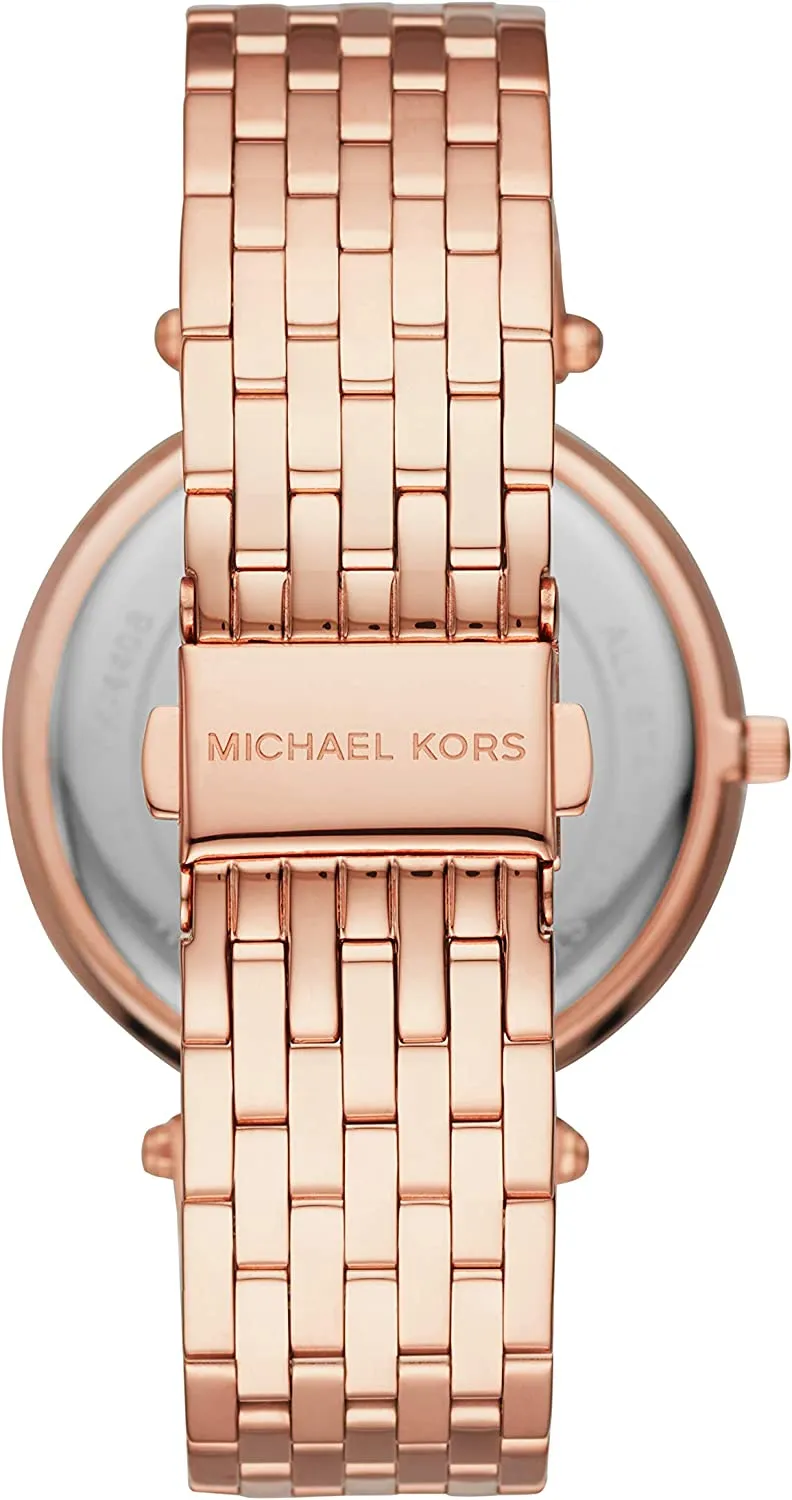 Michael Kors Women's Darci Quartz Watch with Stainless Steel Strap, Rose Gold, 8 (Model: MK4408)