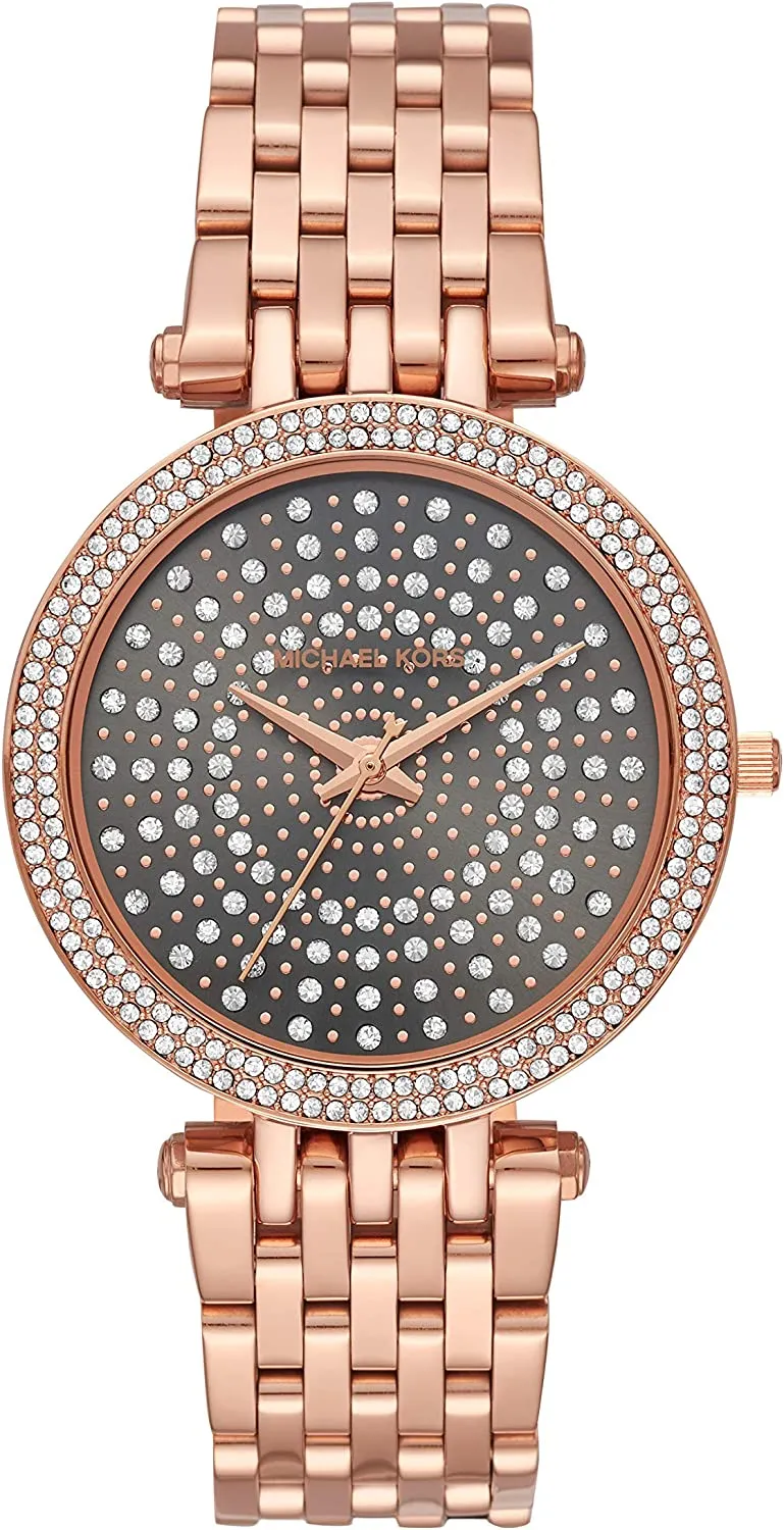 Michael Kors Women's Darci Quartz Watch with Stainless Steel Strap, Rose Gold, 8 (Model: MK4408)