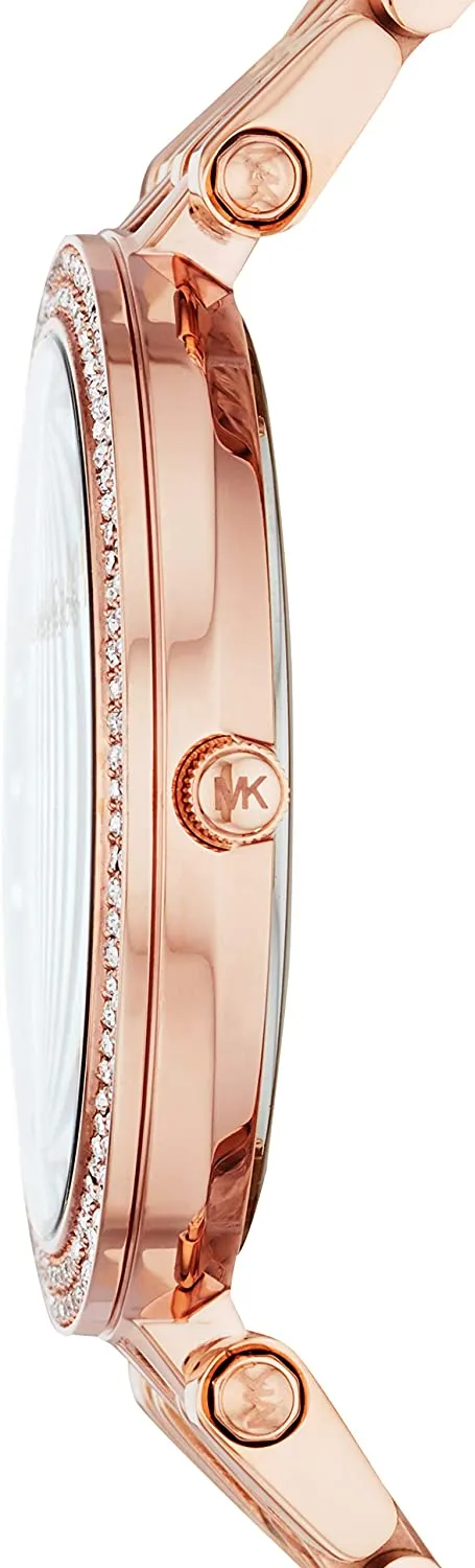 Michael Kors Women's Darci Quartz Watch with Stainless Steel Strap, Rose Gold, 8 (Model: MK4408)