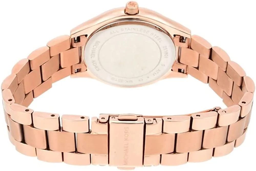 Michael Kors Women's Mini Slim Runway Rose Gold-Tone Watch MK3513
