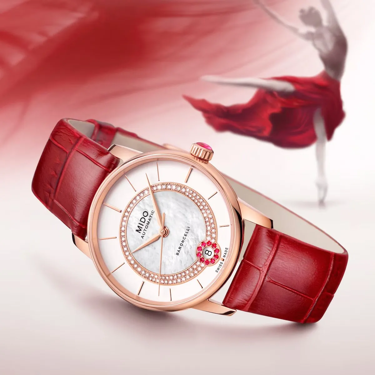 MIDO BARONCELLI DIAMONDS MOP DIAL