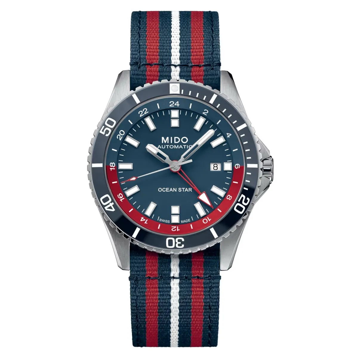 MIDO OCEAN STAR GMT -SPECIAL EDITION WITH 1 EXTRA STRAP
