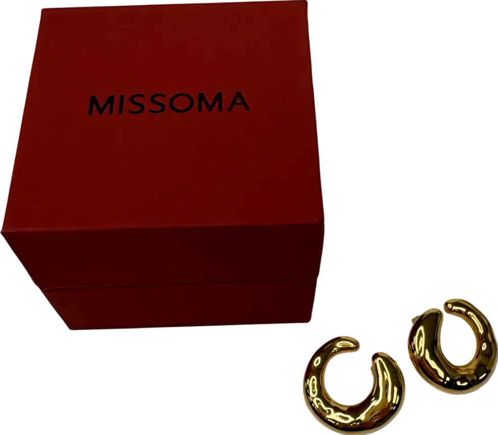 Missoma Metallic Molten Large Open Stud 18k Gold Earrings