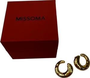 Missoma Metallic Molten Large Open Stud 18k Gold Earrings