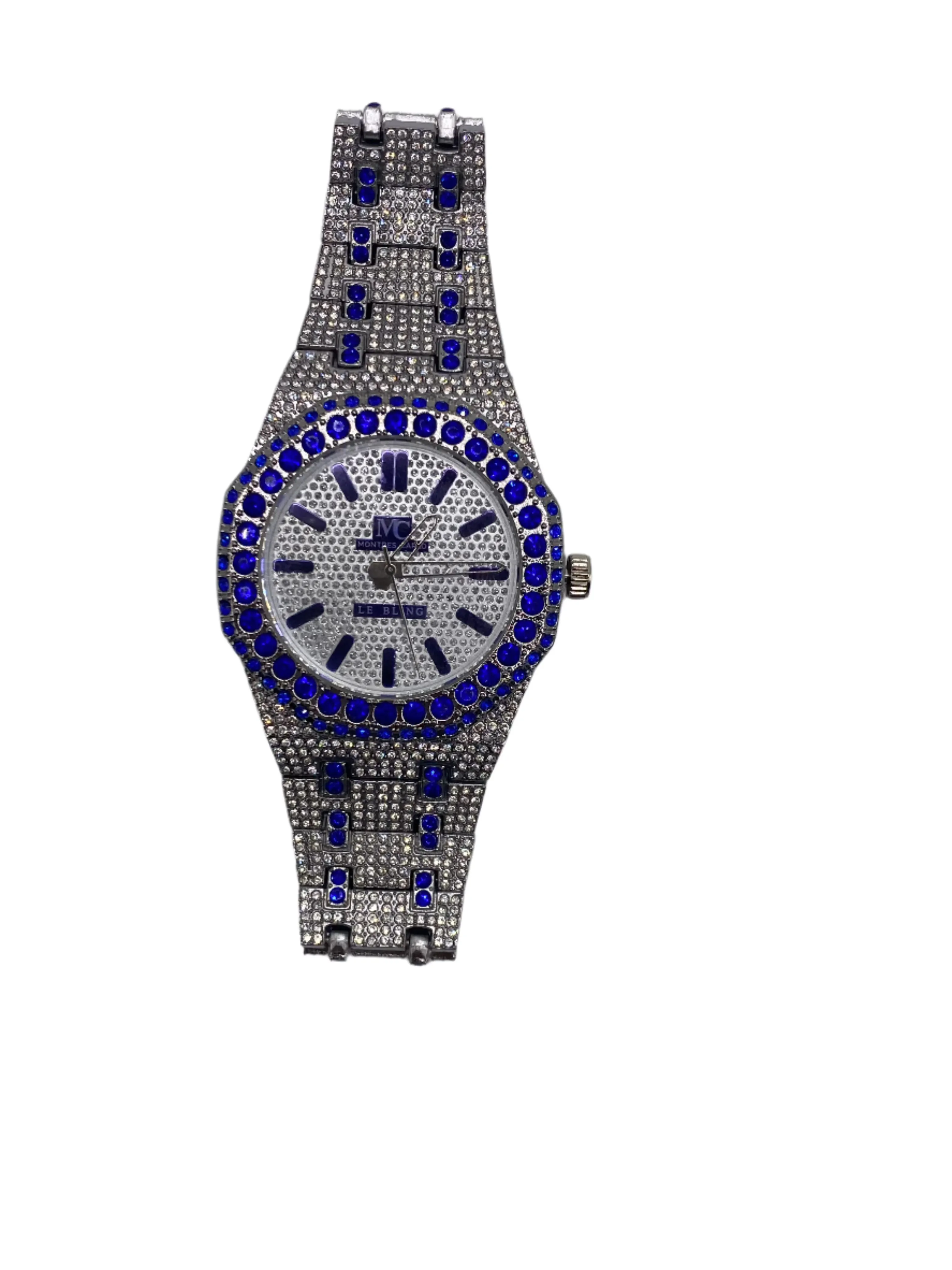 Misty Blue Benjamin - Legendary Men's Iced Time Piece Watch