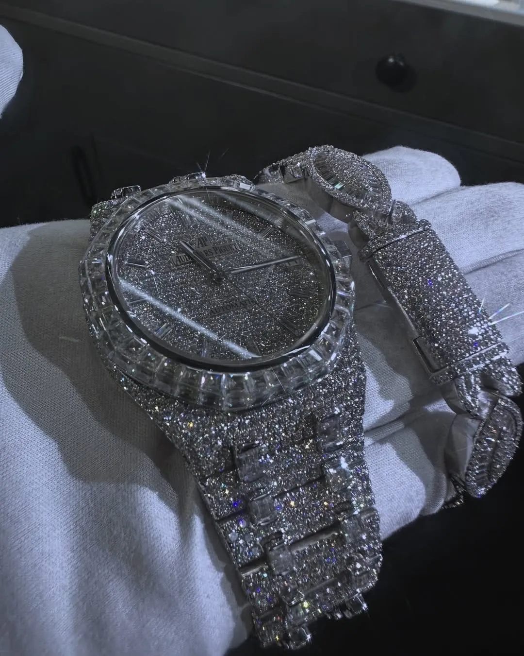 MOISSANITE AP WATCH & Bracelet set W 219
