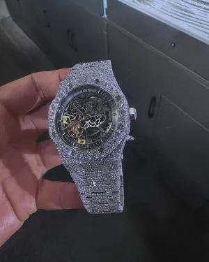 MOISSANITE AP WATCH | AUDEMARS PIGUET ROYALOAK BUSTDOWN Handmade | W 269