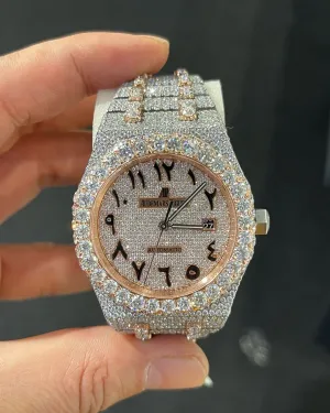 MOISSANITE AP WATCH | AUDEMARS PIGUET ROYALOAK BUSTDOWN Handmade | W 276