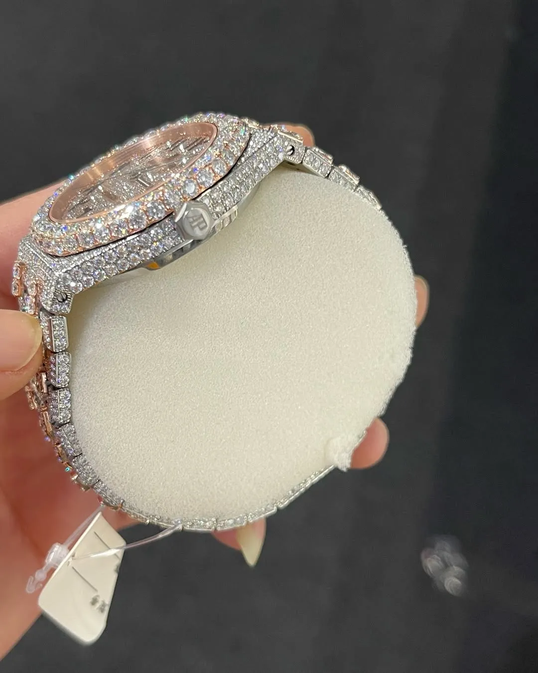 MOISSANITE AP WATCH | AUDEMARS PIGUET ROYALOAK BUSTDOWN Handmade | W 276