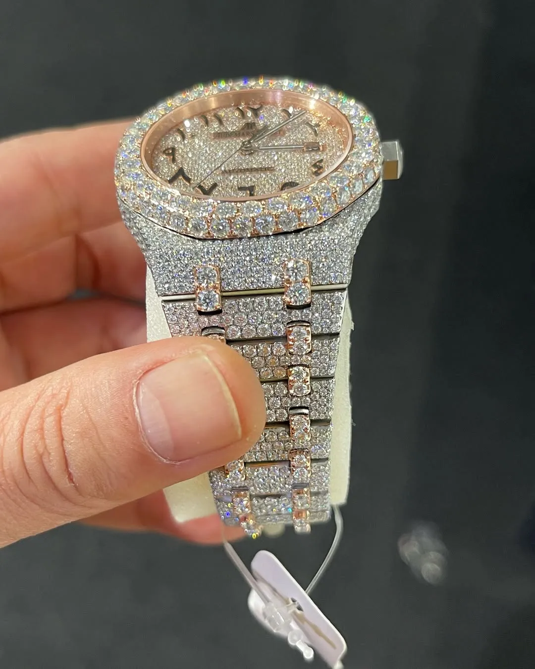 MOISSANITE AP WATCH | AUDEMARS PIGUET ROYALOAK BUSTDOWN Handmade | W 276