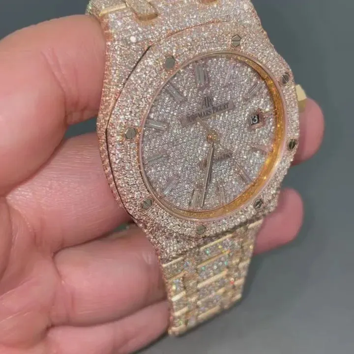 MOISSANITE AP WATCH | AUDEMARS PIGUET ROYALOAK BUSTDOWN  W 124