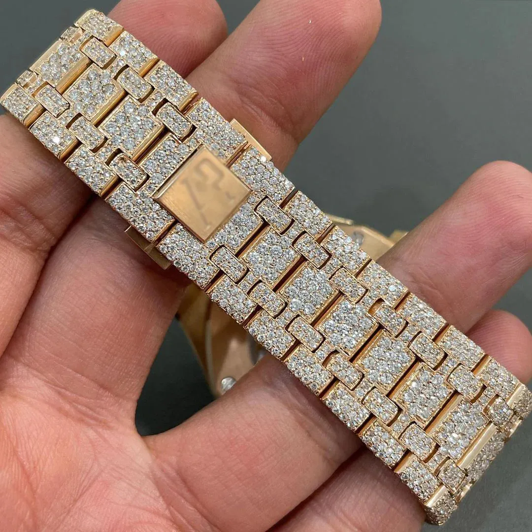 MOISSANITE AP WATCH | AUDEMARS PIGUET ROYALOAK BUSTDOWN  W 124