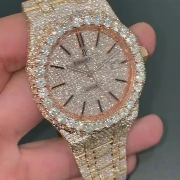 MOISSANITE AP WATCH | AUDEMARS PIGUET ROYALOAK BUSTDOWN  W 128