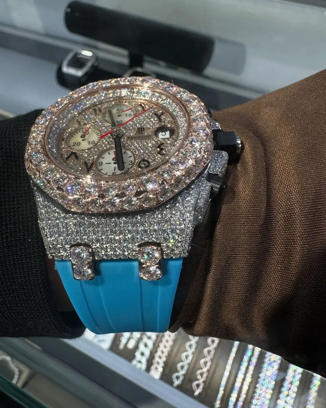 MOISSANITE AP WATCH | AUDEMARS PIGUET ROYALOAK BUSTDOWN W 203
