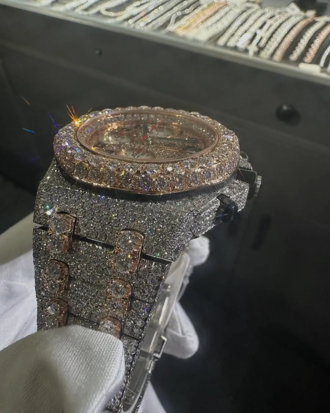 MOISSANITE AP WATCH | AUDEMARS PIGUET ROYALOAK BUSTDOWN W 212