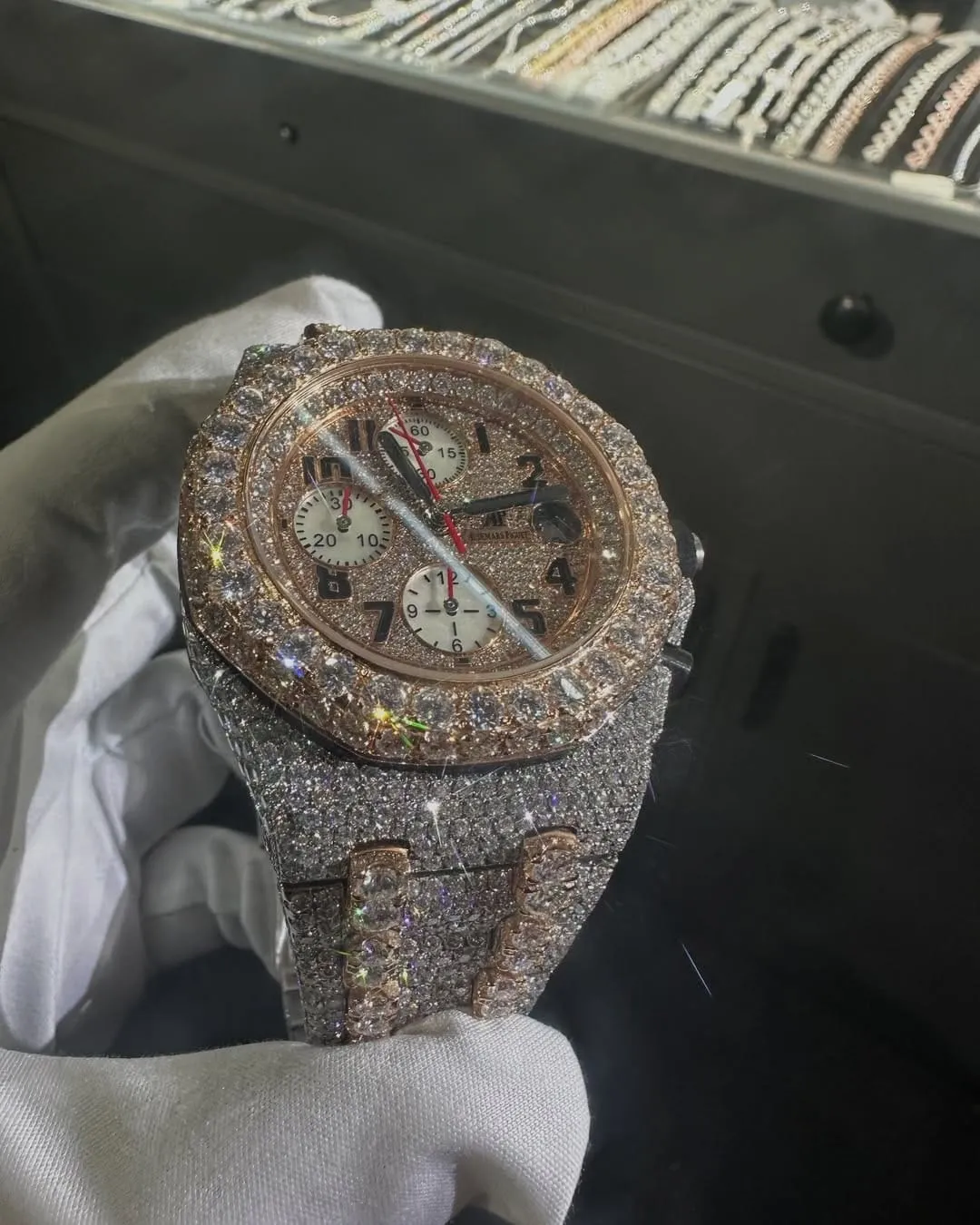 MOISSANITE AP WATCH | AUDEMARS PIGUET ROYALOAK BUSTDOWN W 212