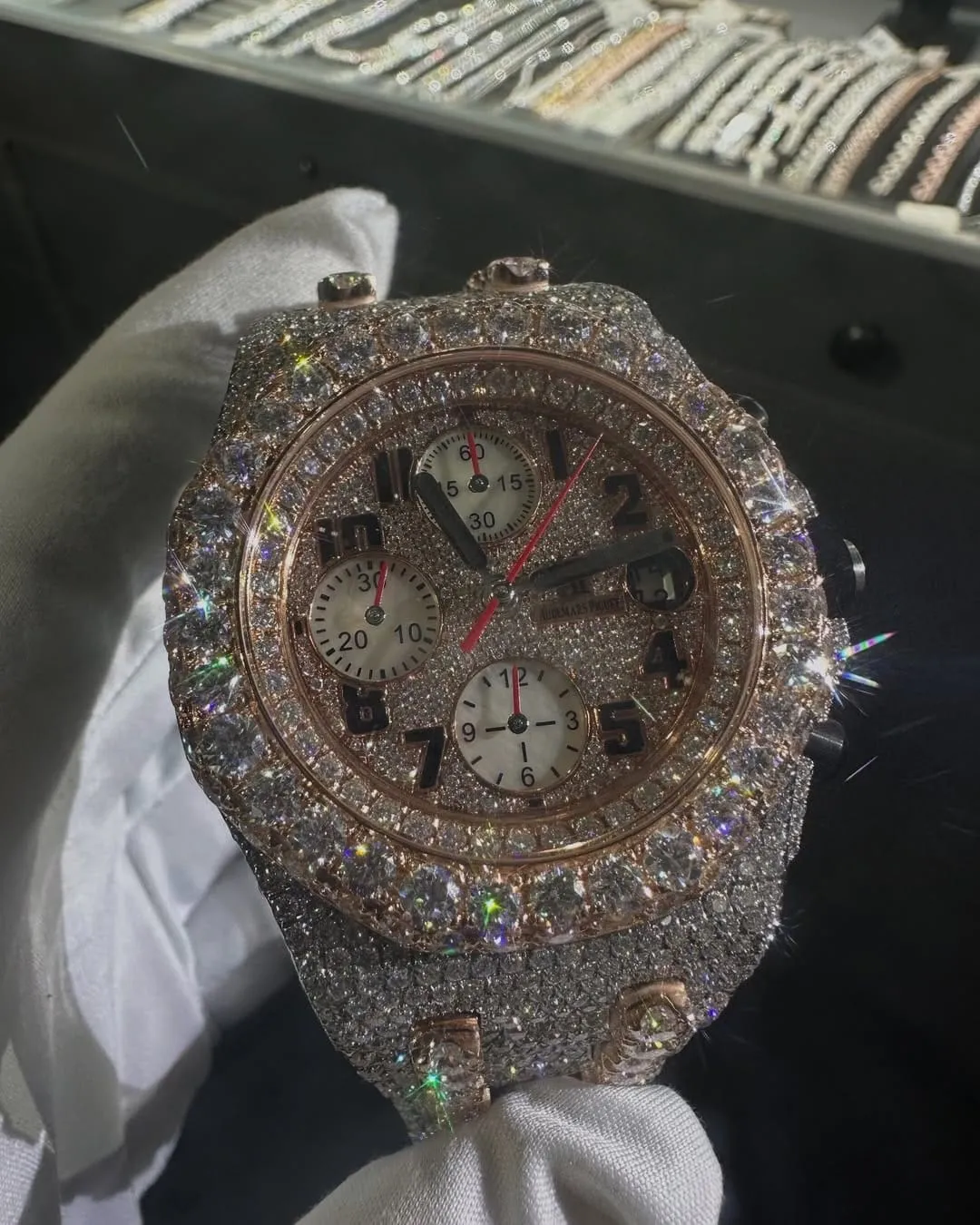 MOISSANITE AP WATCH | AUDEMARS PIGUET ROYALOAK BUSTDOWN W 212