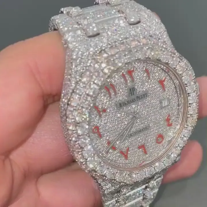 MOISSANITE AP WATCH |VVS MOISSANITE AUDEMARS PIGUET WATCH W 81