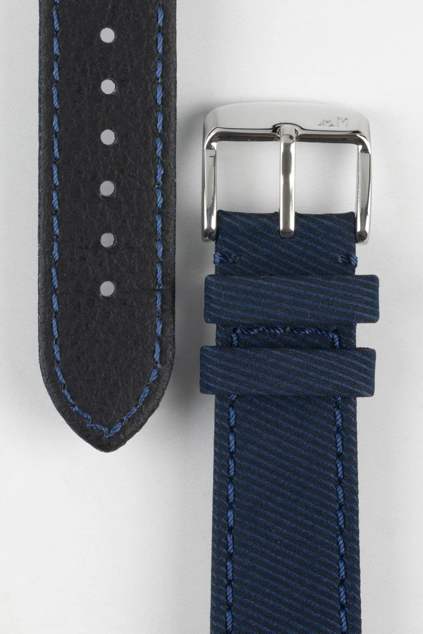Morellato CORFÙ Recycled Gabardine Fabric Watch Strap in BLUE