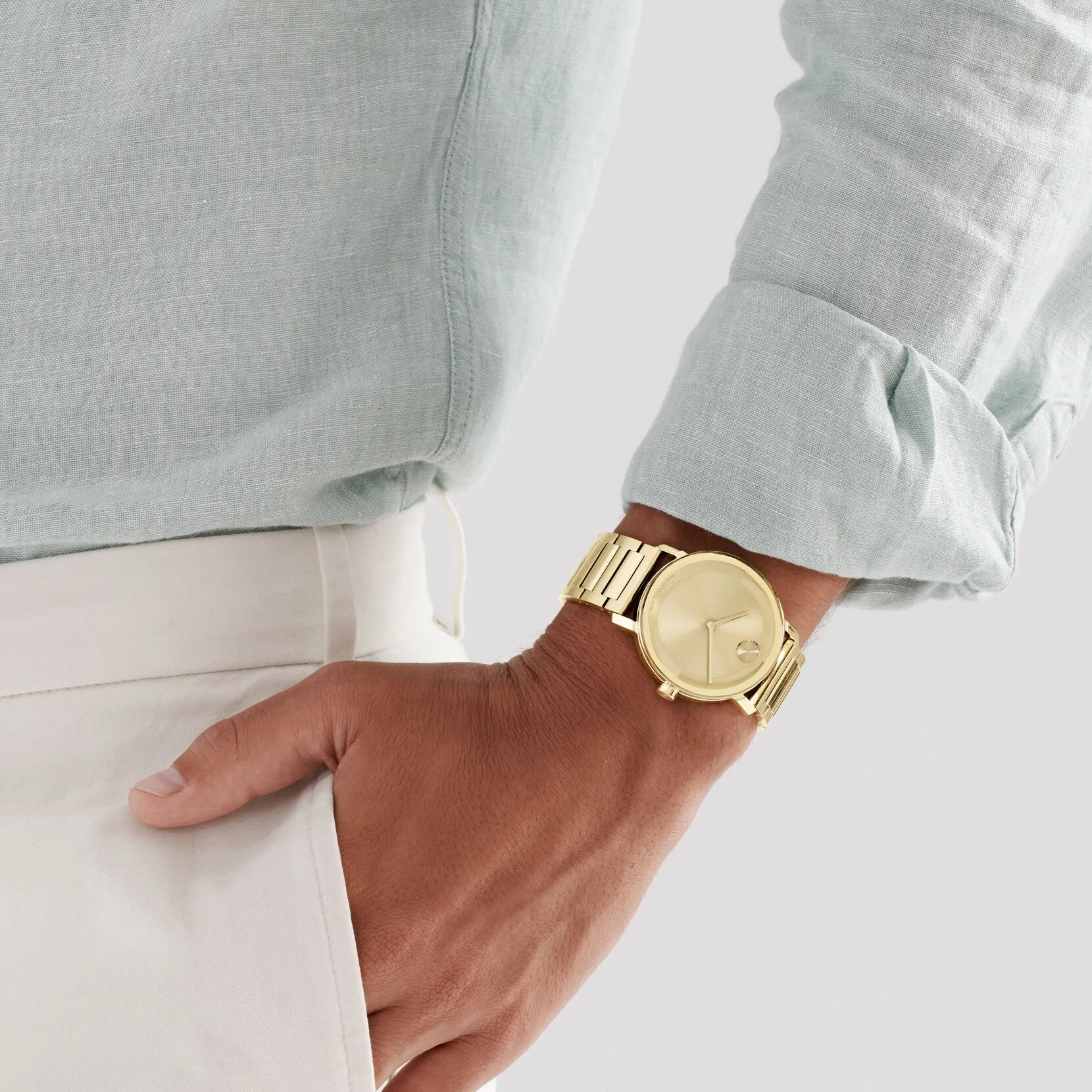 Movado Bold Evolution 2.0 Gold Tone and Dial Watch 40mm