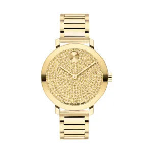 Movado Bold Evolution 2.0 Ladies Gold Tone and Crystal Dial Watch