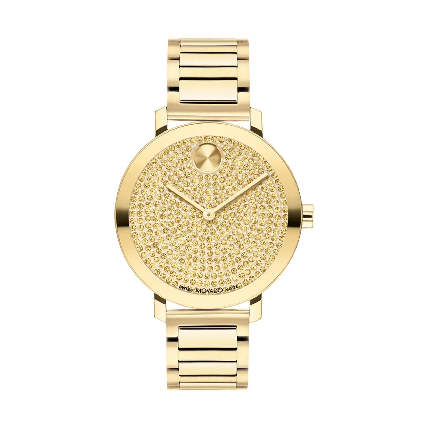 Movado Bold Evolution 2.0 Ladies Gold Tone and Crystal Dial Watch
