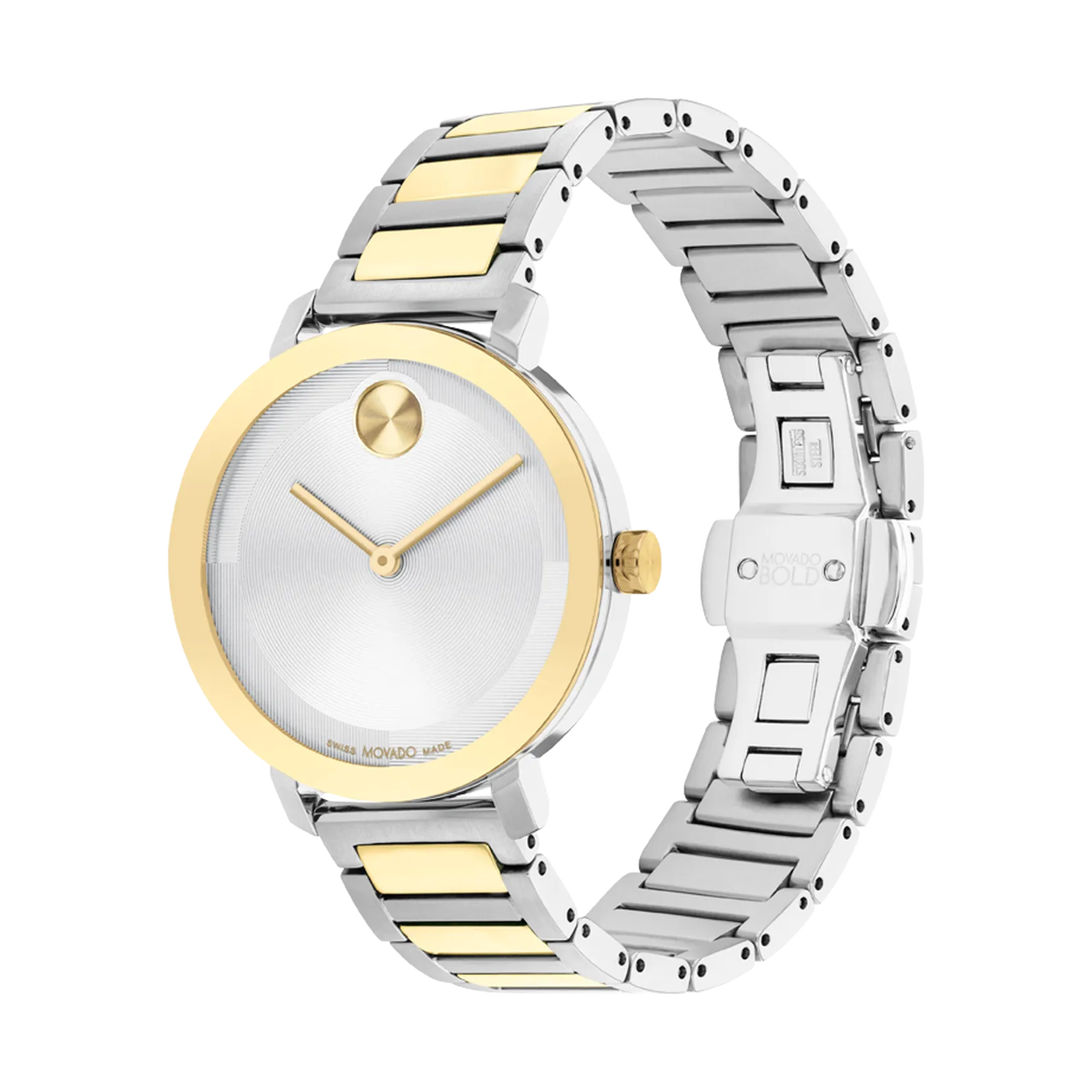 Movado Bold Evolution 2.0 Ladies Two Tone Silver Dial Watch