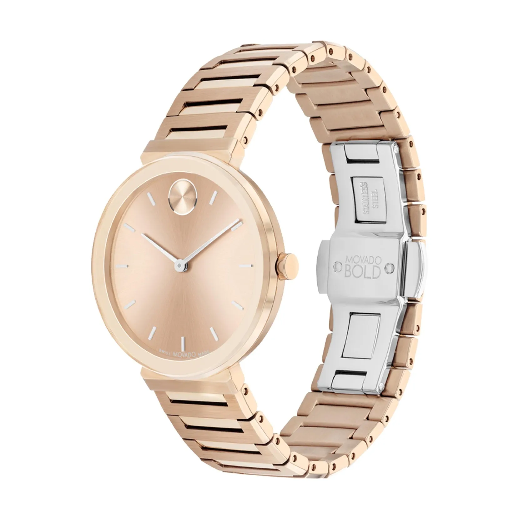 Movado Bold Horizon Ladies Rose Tone Watch