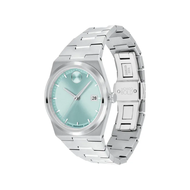 Movado Bold Quest Ladies Stainless Steel Light Blue Dial Watch