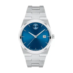 Movado Bold Quest Mens Stainless Steel Blue Dial Watch
